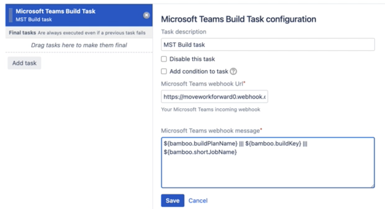 Microsoft Teams Bamboo Connector Guide